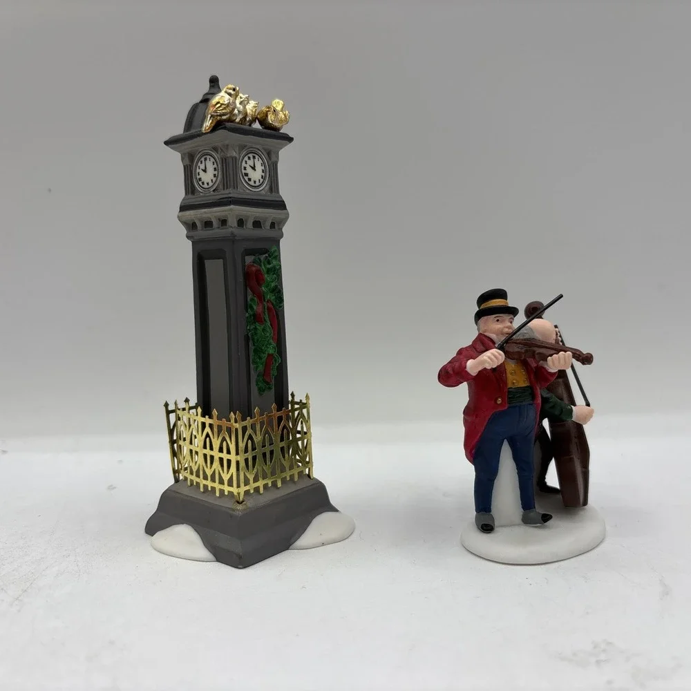 Dept 56 1995 Vintage HVC 12 Days Of Dickens Village Four Calling Birds 58379 EUC
